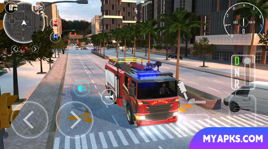 Simulador de caminhão de bombeiros 2023