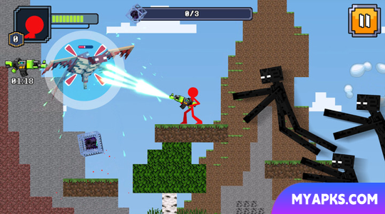 Red Stickman no Craft World