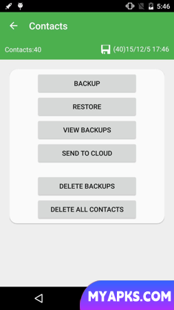 Super Backup: SMS, contatos, histórico de chamadas