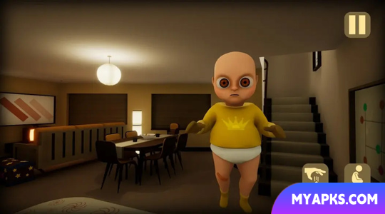 O bebê de amarelo