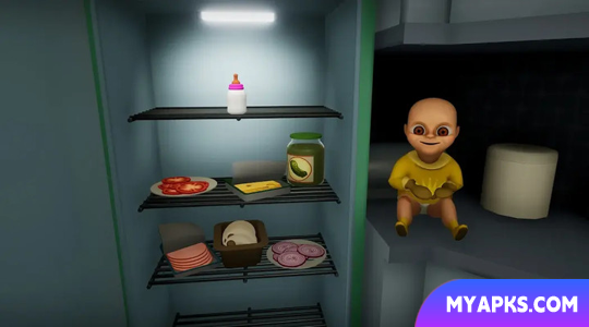 O bebê de amarelo