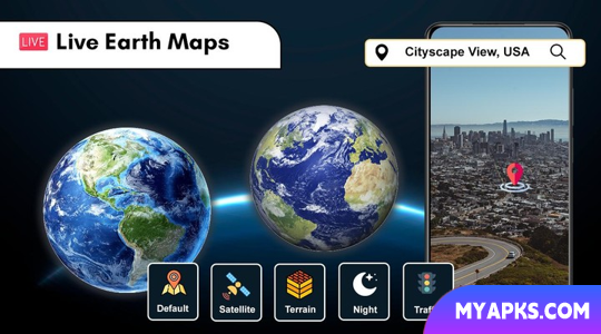 Mapa da Terra por satélite
