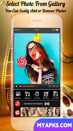 Apresentação de slides de fotos com música
