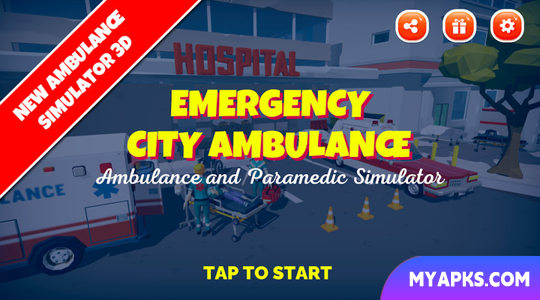 Ambulância de emergência da cidade