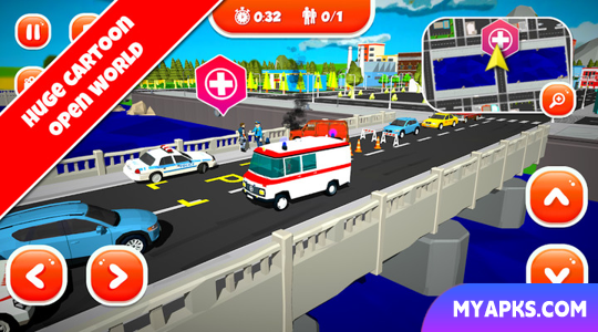 Ambulância de emergência da cidade