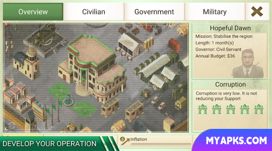 Rebel Inc (menu interno)