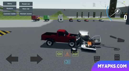 Simulador de colisão de carro Sandbox 3D