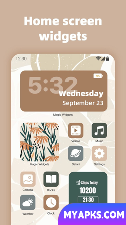 Variedade de widgets - widgets de imagem, widgets de calendário, widgets de contagem regressiva, widgets de iOS