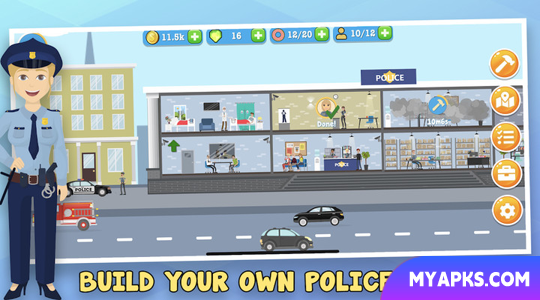 Police Inc: jogo de construção de delegacias de polícia