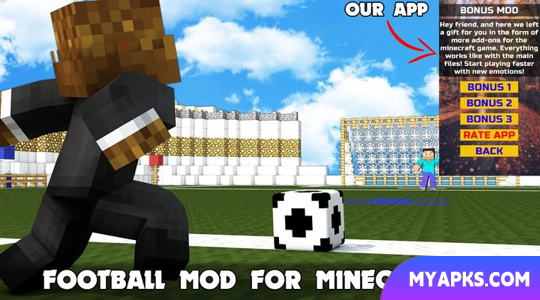 Mod de futebol no Minecraft MCPE