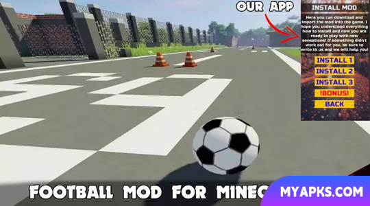 Mod de futebol no Minecraft MCPE
