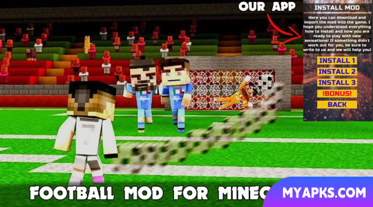 Mod de futebol no Minecraft MCPE