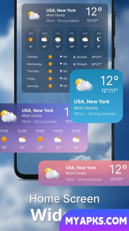 Tempo em tempo real - radar e widgets