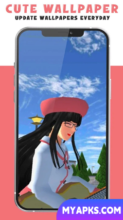 Papéis de parede fofos da escola Sakura