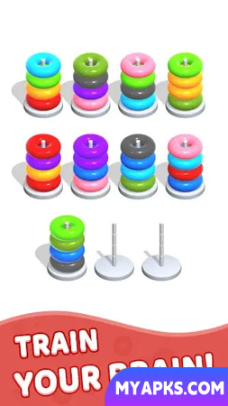 Color Hoop Stack - Quebra-cabeça de classificação