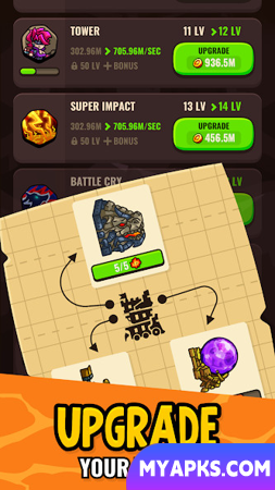 Taplands - jogo clicker inativo