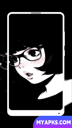 Papel de parede preto de anime