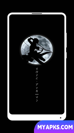 Papel de parede preto de anime