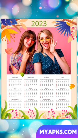 Moldura para fotos do calendário 2023