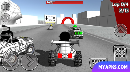 Corrida de carros com casamenteiros