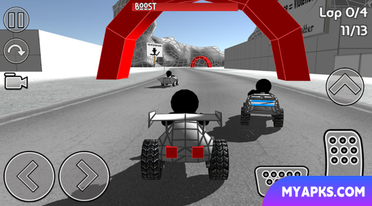 Corrida de carros com casamenteiros