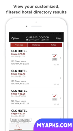 Localizador de hotéis da CLC Lodging