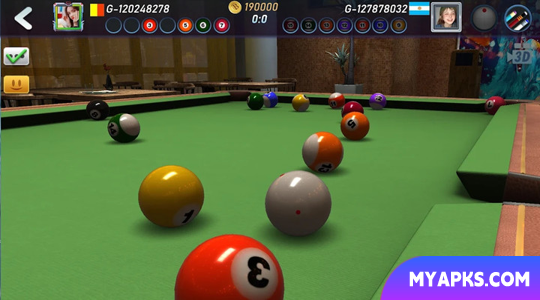 Bilhar 3D real 2