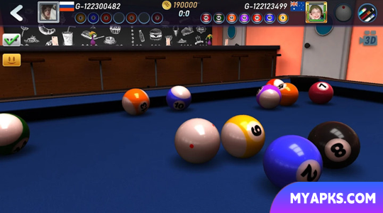 Bilhar 3D real 2
