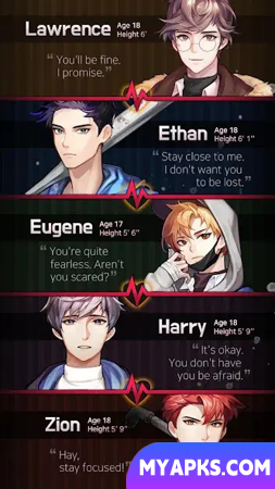 Dangerous Guys - Jogo de simulação de romance e suspense feminino (menu embutido)