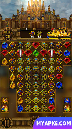Castelo secreto de gemas: quebra-cabeça de combinar 3