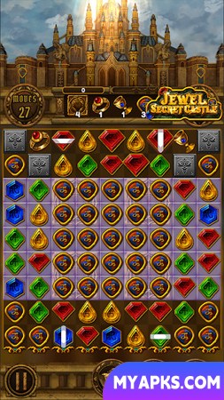 Castelo secreto de gemas: quebra-cabeça de combinar 3