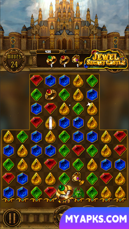 Castelo secreto de gemas: quebra-cabeça de combinar 3