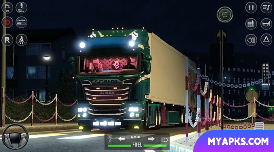 Jogo de simulador de caminhão de carga Euro 3D
