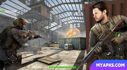 Jogo de tiro com comando moderno