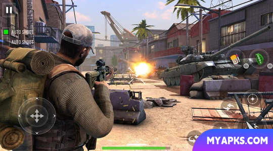 Jogo de tiro com comando moderno