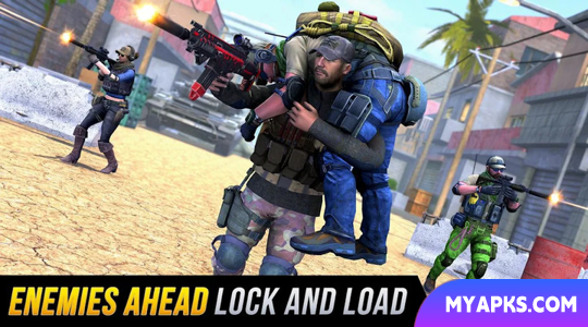 Jogo de tiro com comando moderno