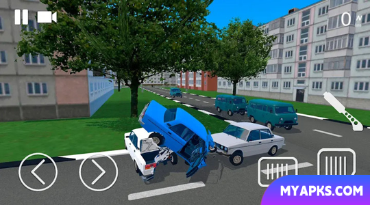 Simulador de acidente de carro russo