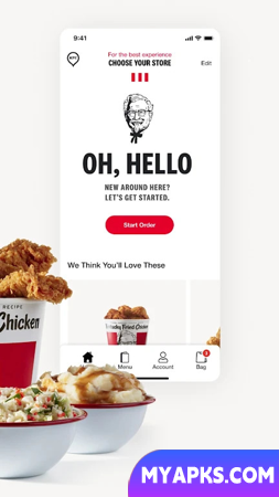 KFC US - Aplicativo de pedidos