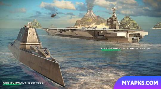 Navios de guerra modernos: batalhas navais online