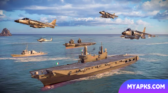 Navios de guerra modernos: batalhas navais online