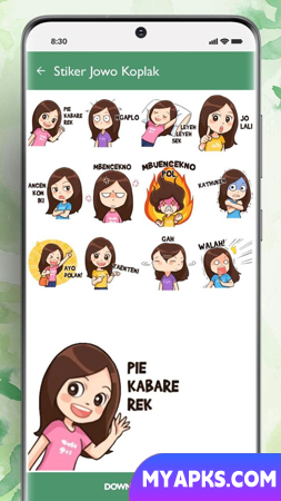 Stiker Jowo Koplak Lucu Misuh