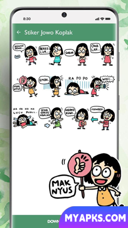 Stiker Jowo Koplak Lucu Misuh