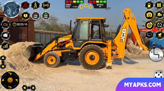 Jogo de escavadeira jcb de simulação de construção de cidade