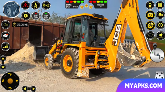 Jogo de escavadeira jcb de simulação de construção de cidade