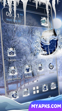 Winter Snowfall Launcher Theme