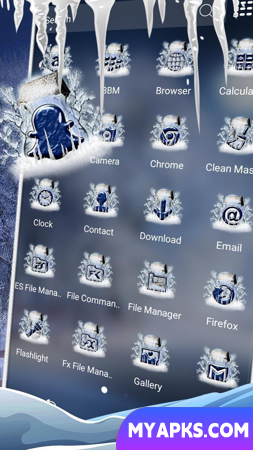 Winter Snowfall Launcher Theme