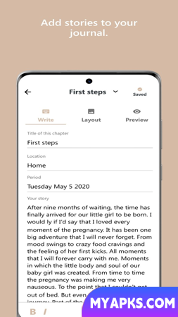 Baby Diaries: the baby journal