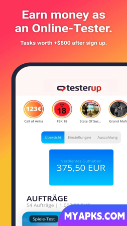 testerup - earn money