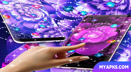 Glowing flowers live wallpaper