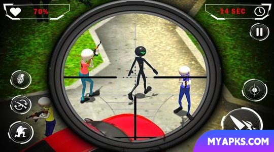 American Monster vs Stickman Sniper Modern Combat